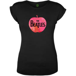 The Beatles Womens/Ladies Apple Logo T-Shirt - XL, Black
