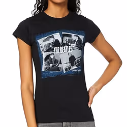 The Beatles Womens/Ladies At The Cavern Back Print T-Shirt - XL, Black