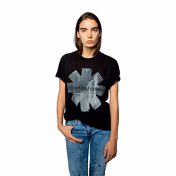 Amplified Unisex Adult Duct Tape Red Hot Chilli Peppers T-Shirt - XS, Black