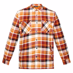 Regatta Mens Thamos Checked Long-Sleeved Shirt - 2XL, Cathay Spice