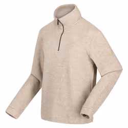 Regatta Mens Lanchester Marl Quarter Zip Fleece Top - XXL, Gold Sand