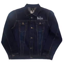The Beatles Unisex Adult Logo Denim Jacket - XL, Denim Blue
