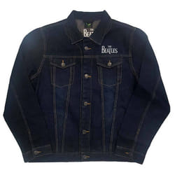 The Beatles Unisex Adult Logo Denim Jacket - XL, Denim Blue