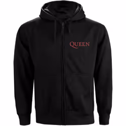Queen Womens/Ladies Classic Crest Full Zip Hoodie - S, Black