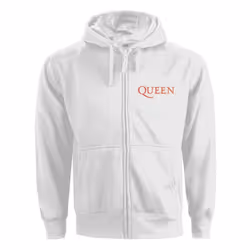 Queen Womens/Ladies Classic Crest Full Zip Hoodie - S, White