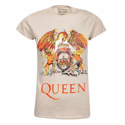 Queen Womens/Ladies Classic Crest T-Shirt - L, Sand