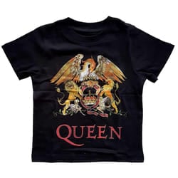 Queen Childrens/Kids Classic Crest T-Shirt - 5 Years, Black