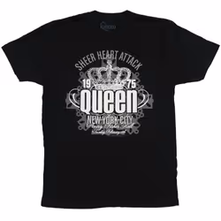 Queen Unisex Adult Sheer Heart Attack T-Shirt - XL, Black