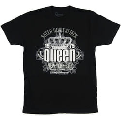 Queen Unisex Adult Sheer Heart Attack T-Shirt - XL, Black