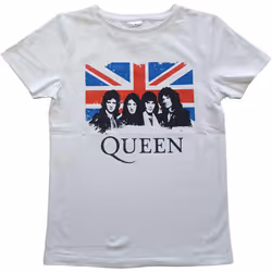 Queen Childrens/Kids Union Jack T-Shirt - 11-12 Years, White