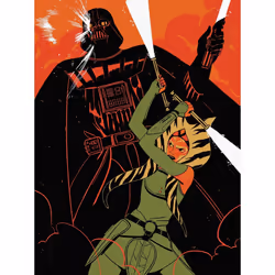 Star Wars Ahsoka Vs Darth Vader Canvas Print