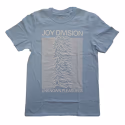 Joy Division Unisex Adult Unknown Pleasures T-Shirt - S, Light Blue/White