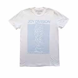 Joy Division Unisex Adult Unknown Pleasures T-Shirt - S, White/Blue
