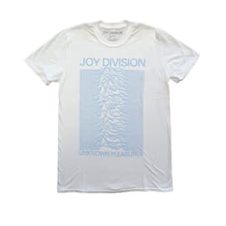 Joy Division Unisex Adult Unknown Pleasures T-Shirt - M, White/Blue