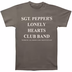 The Beatles Unisex Adult Sgt Peppers Lonely Hearts Club Band Drum T-Shirt - XL, Charcoal Grey