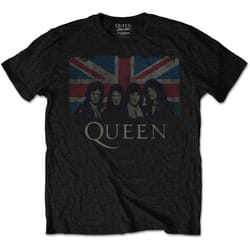 Queen Unisex Adult Union Jack T-Shirt - S, Black