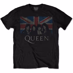 Queen Unisex Adult Union Jack T-Shirt - XL, Black