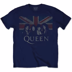 Queen Unisex Adult Union Jack T-Shirt - M, Navy Blue