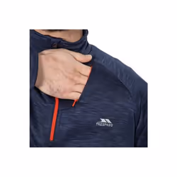 Trespass Mens Harold Half Zip Fleece Top - S, Navy Marl