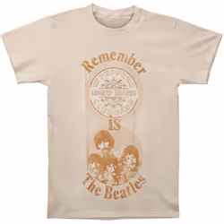 The Beatles Unisex Adult Remember T-Shirt - L, Sand
