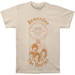 The Beatles Unisex Adult Remember T-Shirt - L, Sand