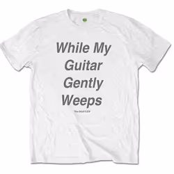 The Beatles Unisex Adult My Guitar Gently Weeps Back Print T-Shirt - S, White