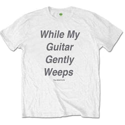 The Beatles Unisex Adult My Guitar Gently Weeps Back Print T-Shirt - S, White