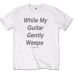 The Beatles Unisex Adult My Guitar Gently Weeps Back Print T-Shirt - L, White