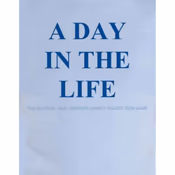 The Beatles Unisex Adult A Day In The Life Back Print T-Shirt - M, Light Blue