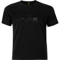 The Beatles Unisex Adult Drop T Logo T-Shirt - S, Black