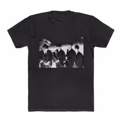 The Beatles Unisex Adult Group Shot T-Shirt - S, Black