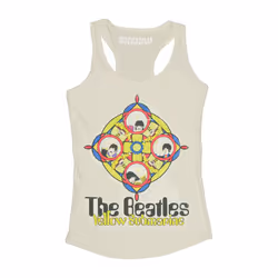 The Beatles Womens/Ladies Yellow Submarine Porthole Vest Top - XL, Sand