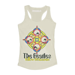 The Beatles Womens/Ladies Yellow Submarine Porthole Vest Top - XL, Sand