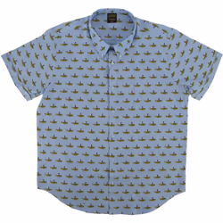 The Beatles Unisex Adult Yellow Submarine All-Over Print Shirt - L, Oxford Blue