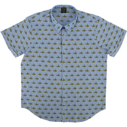 The Beatles Unisex Adult Yellow Submarine All-Over Print Shirt - L, Oxford Blue