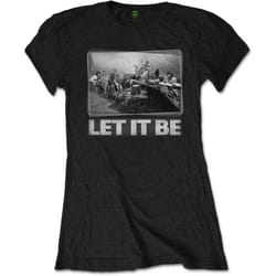 The Beatles Womens/Ladies Let It Be Studio T-Shirt - XXL, Black