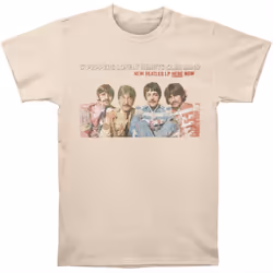 The Beatles Unisex Adult LP Here Now T-Shirt - XL, Sand