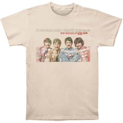 The Beatles Unisex Adult LP Here Now T-Shirt - XL, Sand