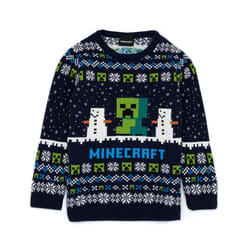 Minecraft Childrens/Kids Creeper Wool Christmas Jumper