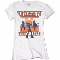 Queen Womens/Ladies 1976 Tour Silhouette T-Shirt - M, White