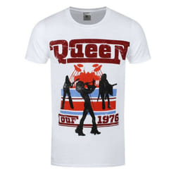 Queen Unisex Adult 1976 Tour Silhouette T-Shirt - XXL, White