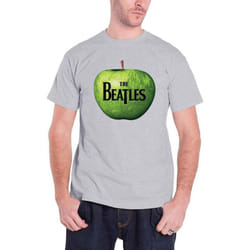 The Beatles Unisex Adult Apple Logo T-Shirt - XL, Grey