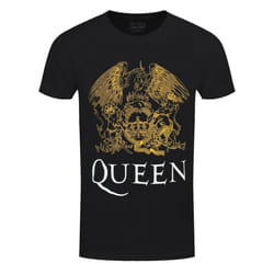 Queen Unisex Adult Crest T-Shirt - M, Black