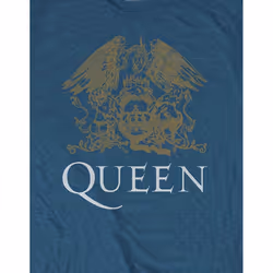 Queen Unisex Adult Crest T-Shirt - XL, Indigo Blue