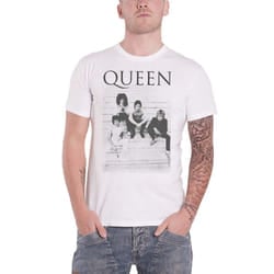 Queen Unisex Adult Stairs T-Shirt - M, White