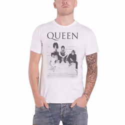 Queen Unisex Adult Stairs T-Shirt - XXL, White