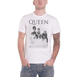 Queen Unisex Adult Stairs T-Shirt - XXL, White