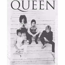 Queen Unisex Adult Stairs T-Shirt - XXL, White