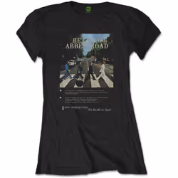 The Beatles Womens/Ladies 8 Track Abbey Road T-Shirt - XL, Black