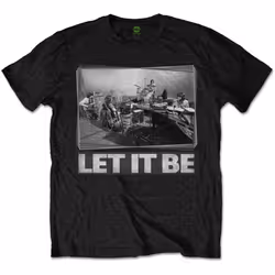 The Beatles Unisex Adult Let It Be Studio T-Shirt - S, Black